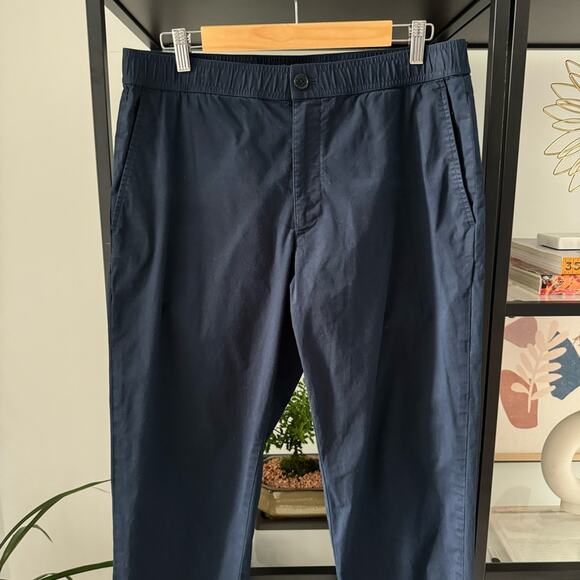Theory Mayer Drawstring Precision Slim Fit Ponte Navy Ankle Pants Men’s Size 33 - Picture 3 of 10